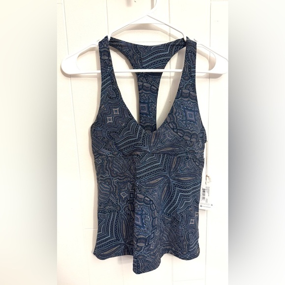 Carve Designs La Jolla Tankini Navy paisley Water sports Swim UPF 50 Small NWT - Picture 7 of 9
